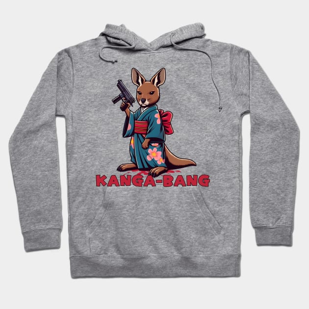 Shooting kangaroo Hoodie by Japanese Fever